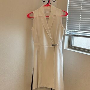 Calvin Klein White Sleeveless Mini Dress